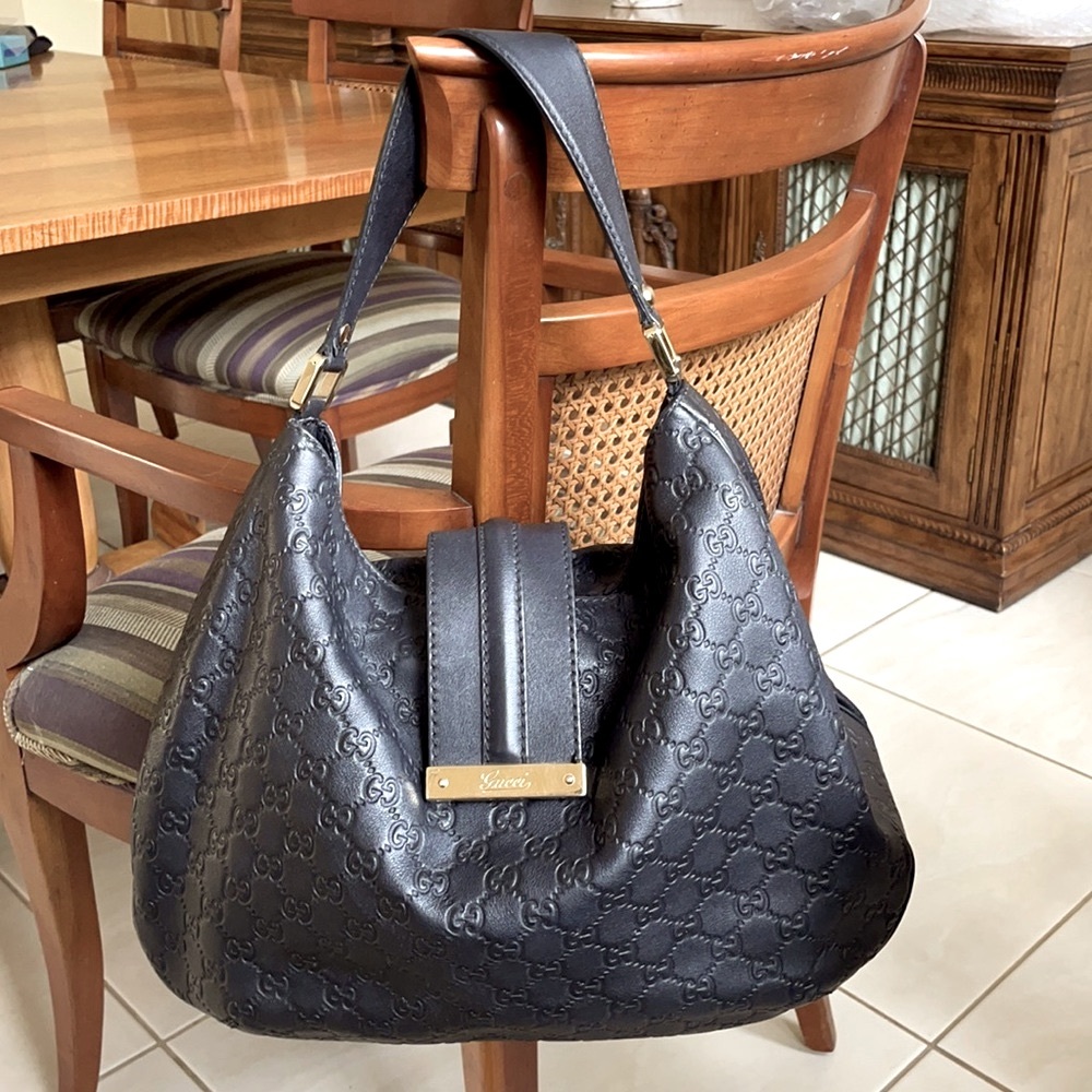 Authentic Gucci black hobo bag